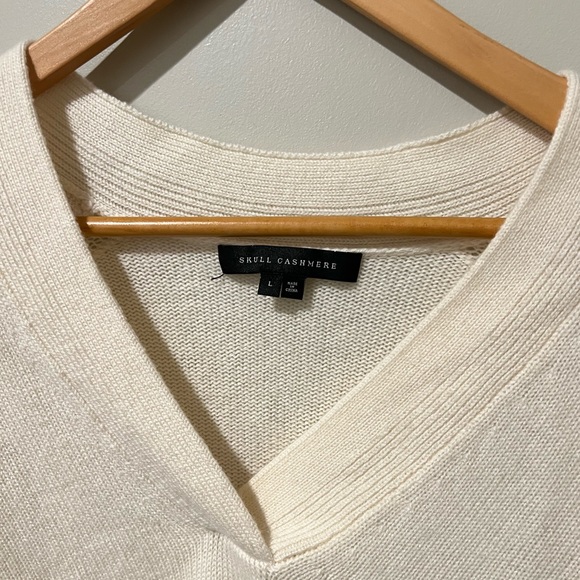 Skull Cashmere Embroidered Floral Skull Pullover Wool blend - Picture 3 of 8